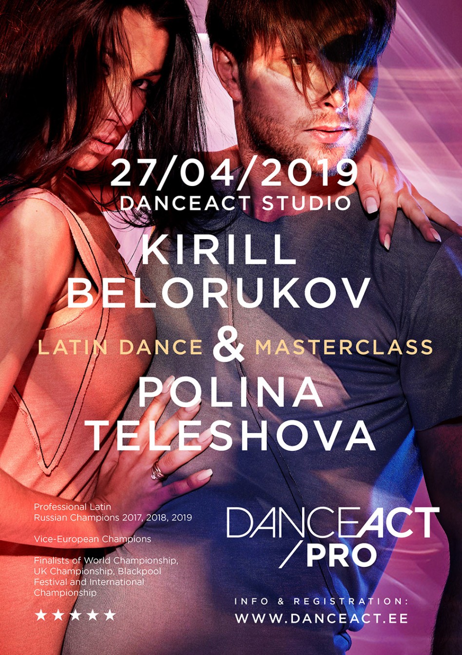 KIRILL BELORUKOV & POLINA TELESHOVA latin american dance sport lecture and classes | April 27h @ DanceAct